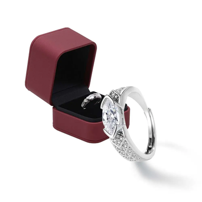 💥💎 Adjustable Slimming Ring — No Size Worries - Magnetology Moissanite Diamond Ring💖