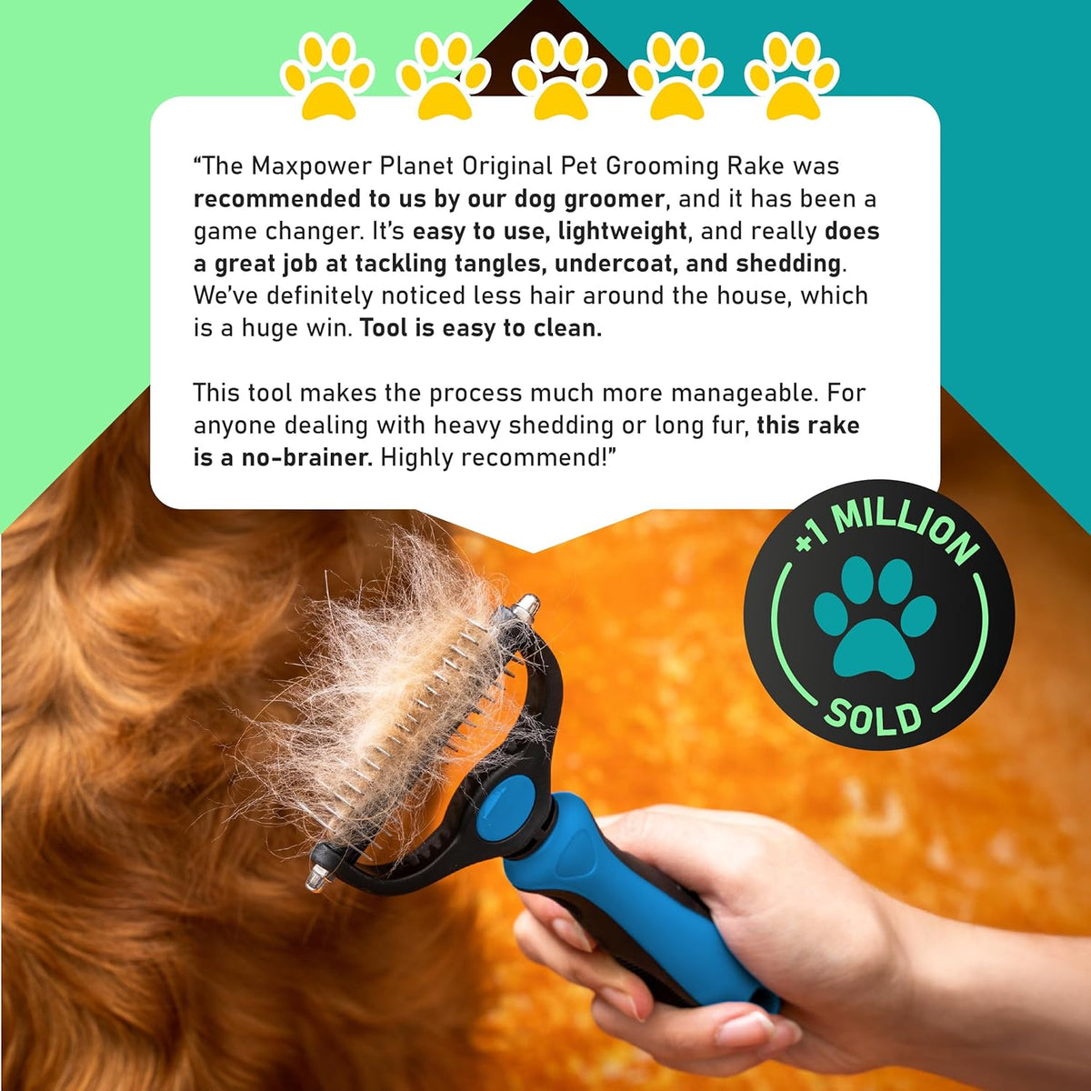 🐕2-in-1 Deshedding & Dematting Pet Brush