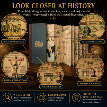 🌍Adams Synchronological Chart – 23-Ft Fold-Out Biblical & World History Timeline